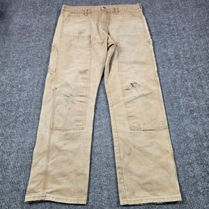 VTG Round House Pants Mens 36x32 Double Knee Carpenter Canvas Relaxed Fit USA